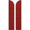 Ekena Millwork Americraft 3-Board (3 Batten) Wood Joined Board-n-Batten Shutters w/ Arch Top, ARW401BQ311X77BRH, PR ARW401BQ311X77BRH - alternate 1
